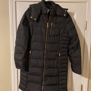 Black Michael Kors long winter coat